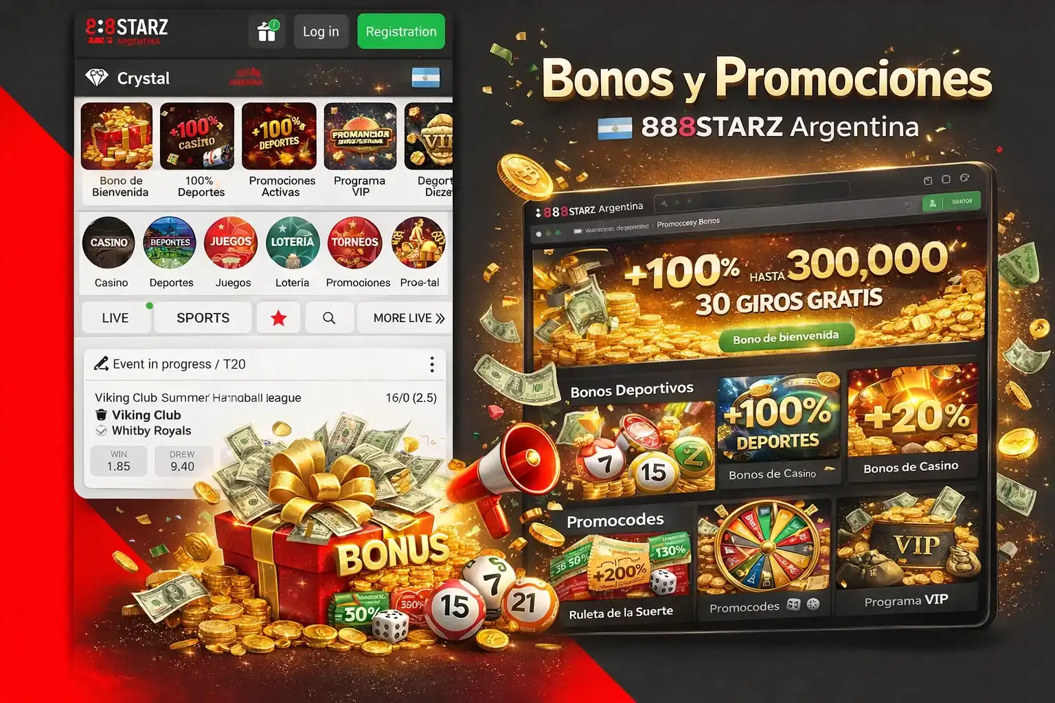 Bono de Bienvenida y Códigos Promocionales de 888starz